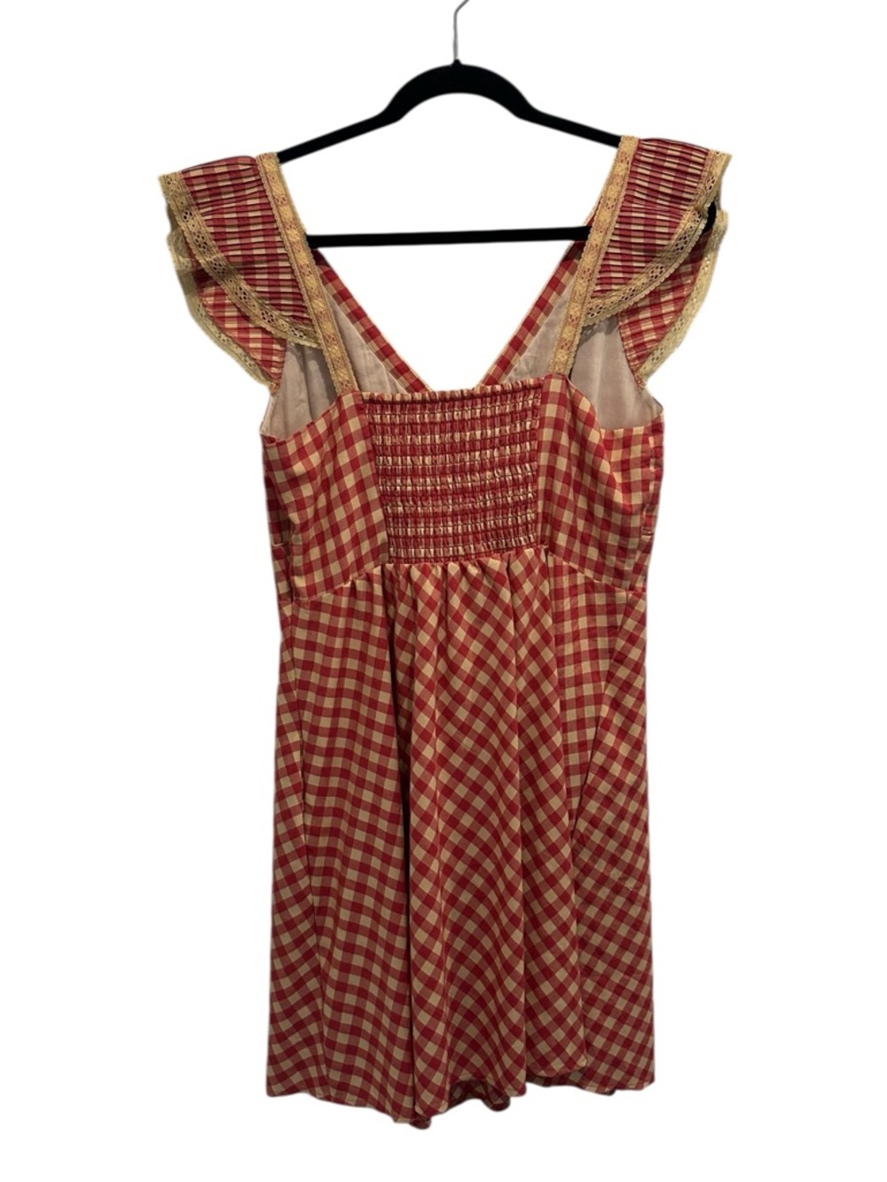 Find Me Now Mini Dress Gingham Red Large - Picture 6 of 9